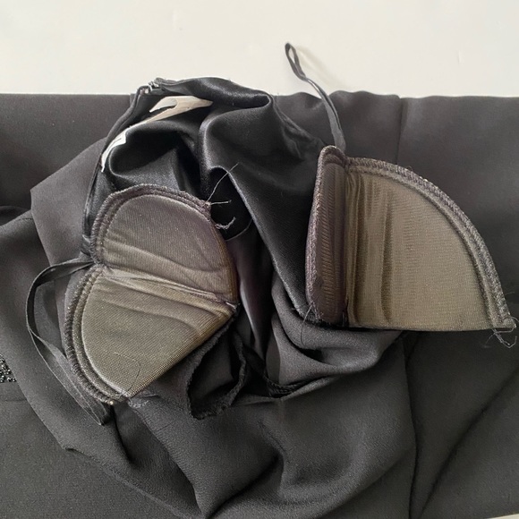 Vintage Nina Piccalino Black Short Sleeve Sparkle Dots Sheath Formal Party Dress - Picture 9 of 12